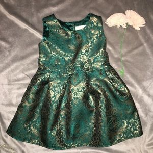 Emerald Brocade Dress